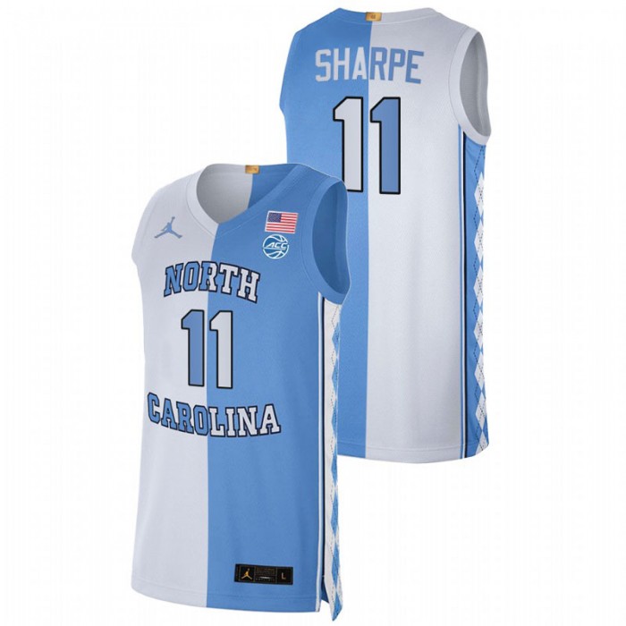 North Carolina Tar Heels Split Edition Day'Ron Sharpe Special Jersey Blue White Men