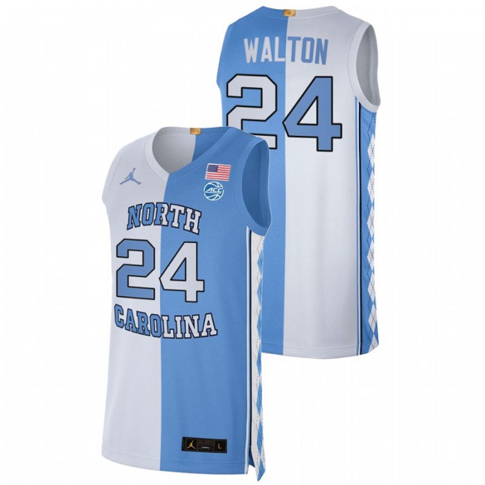 North Carolina Tar Heels Split Edition Kerwin Walton Special Jersey Blue White Men