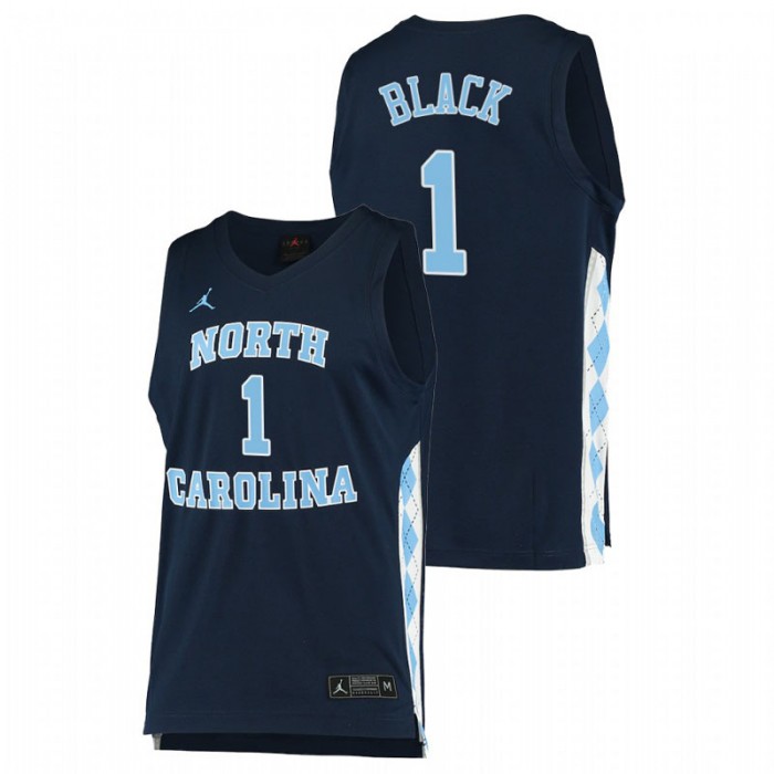 North Carolina Tar Heels College Basketball Leaky Black Alternate Jersey Navy Men