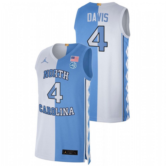 North Carolina Tar Heels Split Edition R.J. Davis Special Jersey Blue White Men