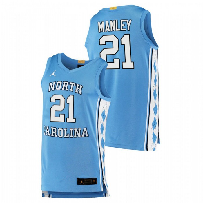 North Carolina Tar Heels Authentic Sterling Manley College Basketball Jersey Blue Men