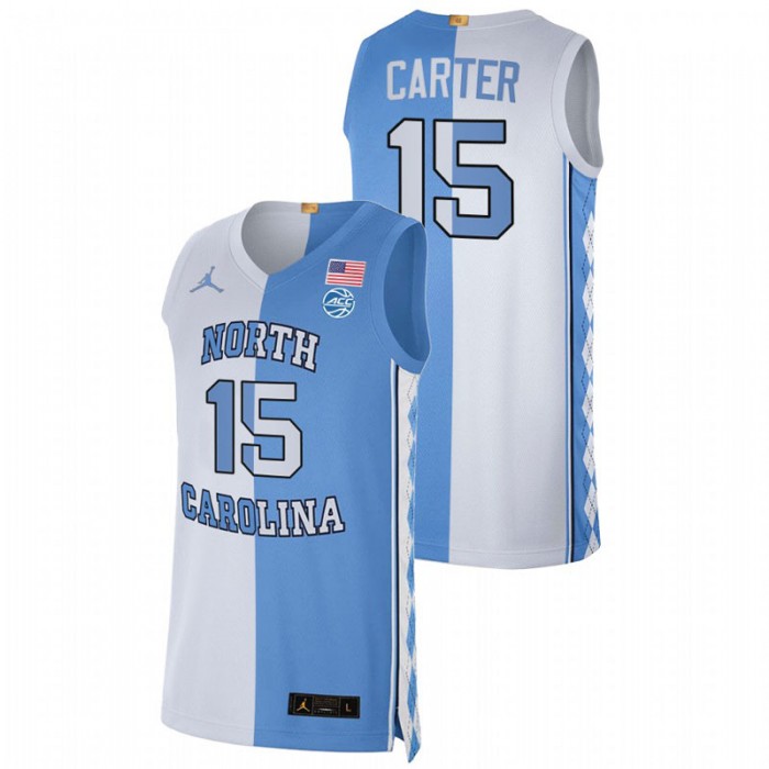 North Carolina Tar Heels Split Edition Vince Carter Special Jersey Blue White Men