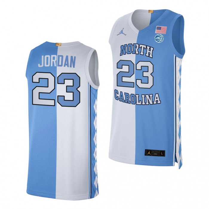 North Carolina Tar Heels Michael Jordan 2021 Split Edition Jersey-Blue White