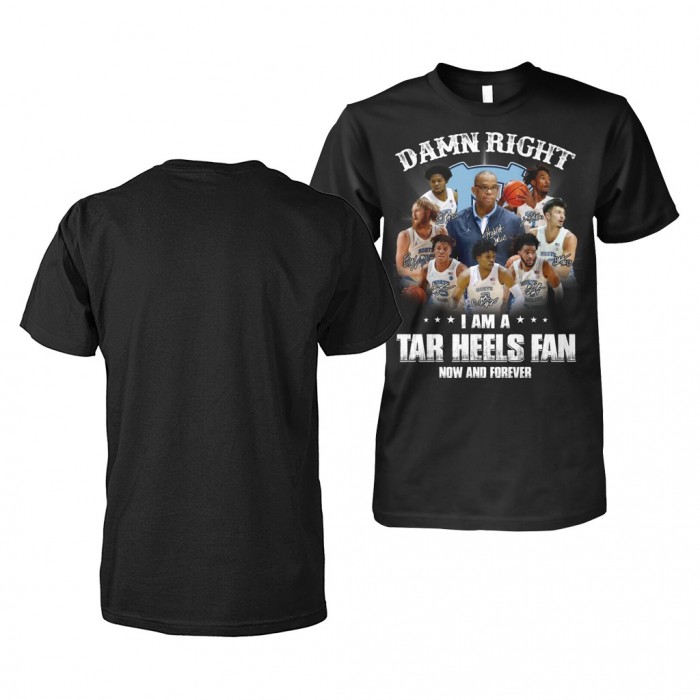 North Carolina Tar Heels Tar Heels Fan Now And Forever Black Dame Right T-Shirt Unisex