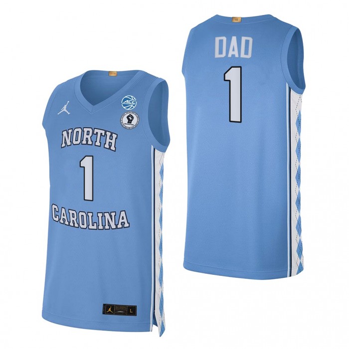 2022 Fathers Day Gift North Carolina Tar Heels Greatest Dad Jersey Blue