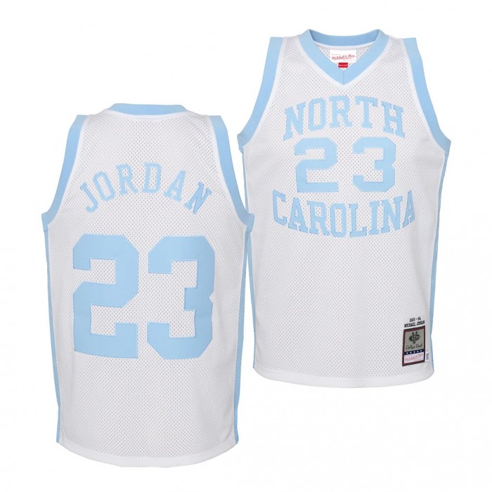 Michael Jordan North Carolina Tar Heels White Retired Player 1983-84 Authentic Youth Jersey