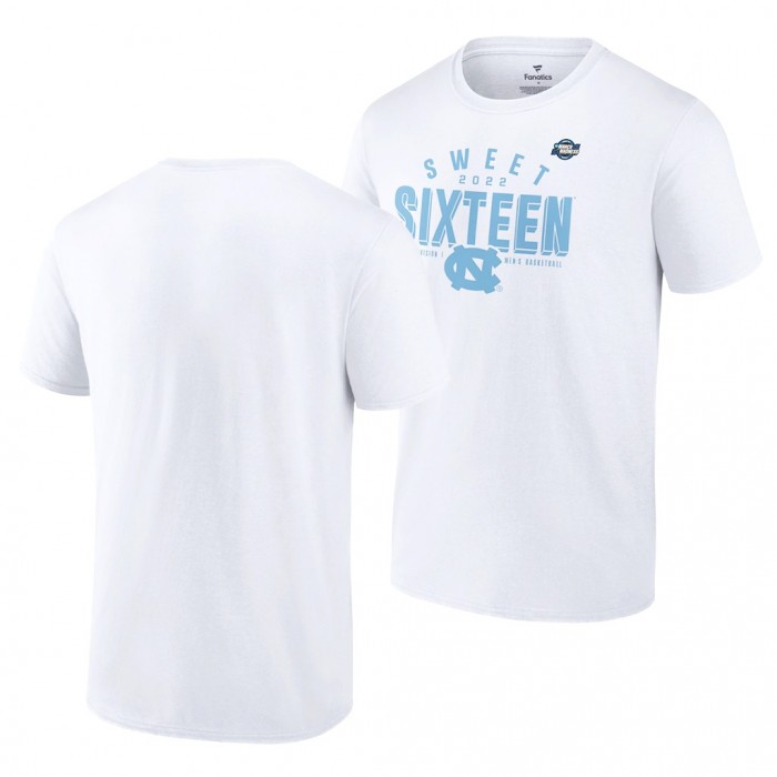 North Carolina Tar Heels 2022 NCAA Tournament March Madness Sweet Sixteen White Jumpball T-Shirt Men