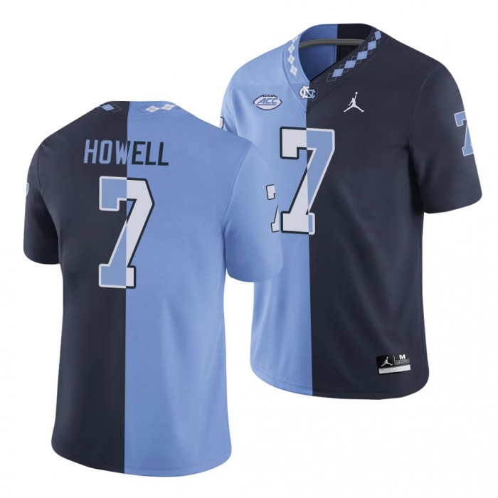 North Carolina Tar Heels Sam Howell Split Edition Jersey-Navy Blue