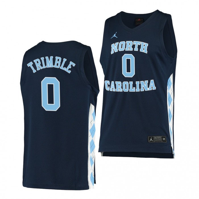 Seth Trimble #0 North Carolina Tar Heels College Basketball Jersey 2022 Navy