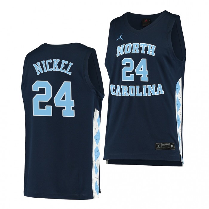 Tyler Nickel #24 North Carolina Tar Heels College Basketball Jersey 2022 Navy