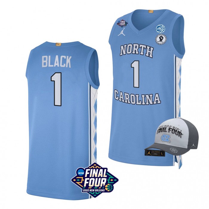 North Carolina Tar Heels #1 Leaky Black 2022 March Madness Final Four Blue Free Hat Jersey