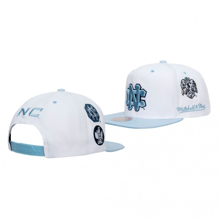 North Carolina Tar Heels Champ City 2T Mitchell Ness Snapback Hat White