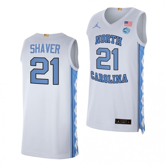 Will Shaver #21 North Carolina Tar Heels College Basketball Jersey 2022 White