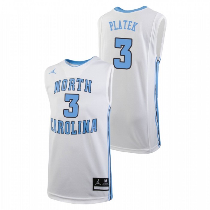 Youth North Carolina Tar Heels College Basketball White Andrew Platek Replica Jersey