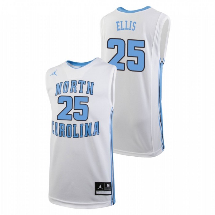 Youth North Carolina Tar Heels College Basketball White Caleb Ellis Replica Jersey