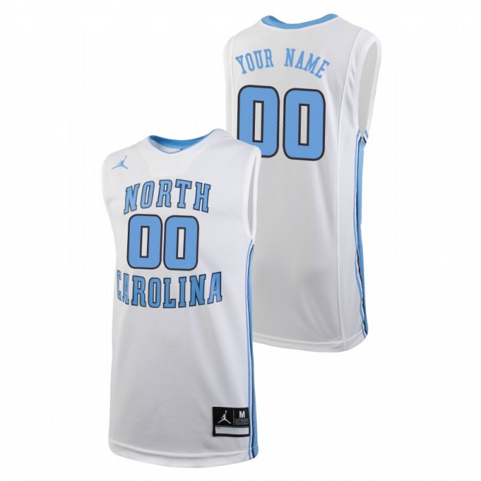 Youth North Carolina Tar Heels College Basketball White Custom Replica Jersey