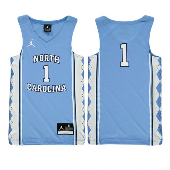 Youth North Carolina Tar Heels #1 Light Blue Performance Basketball Jersey
