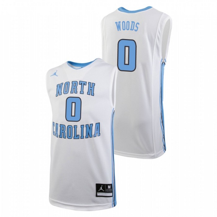 Youth North Carolina Tar Heels College Basketball White Seventh Woods Replica Jersey