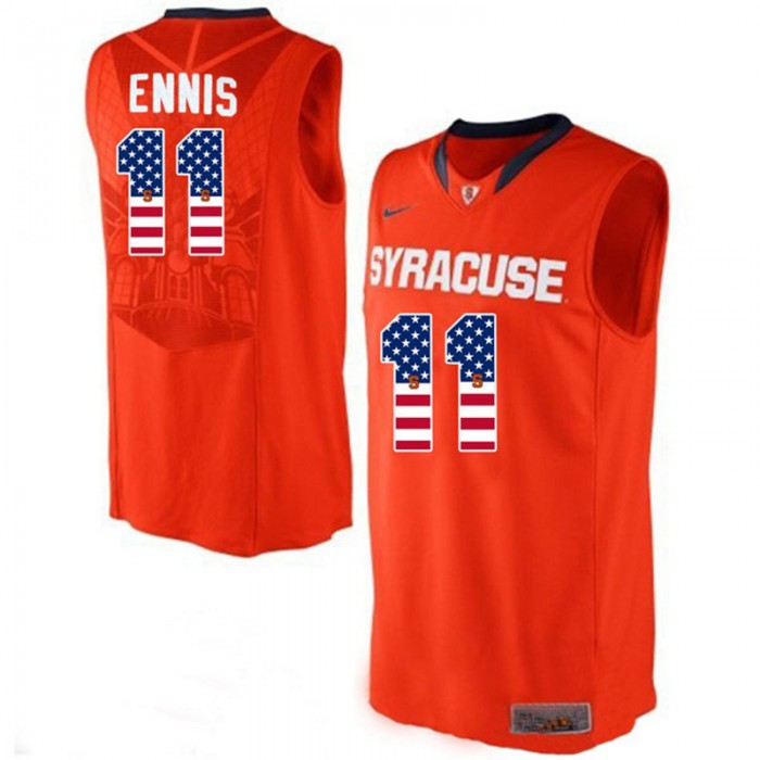 Male Syracuse Orange Tyler Ennis Orange National Flag Basketball Jersey