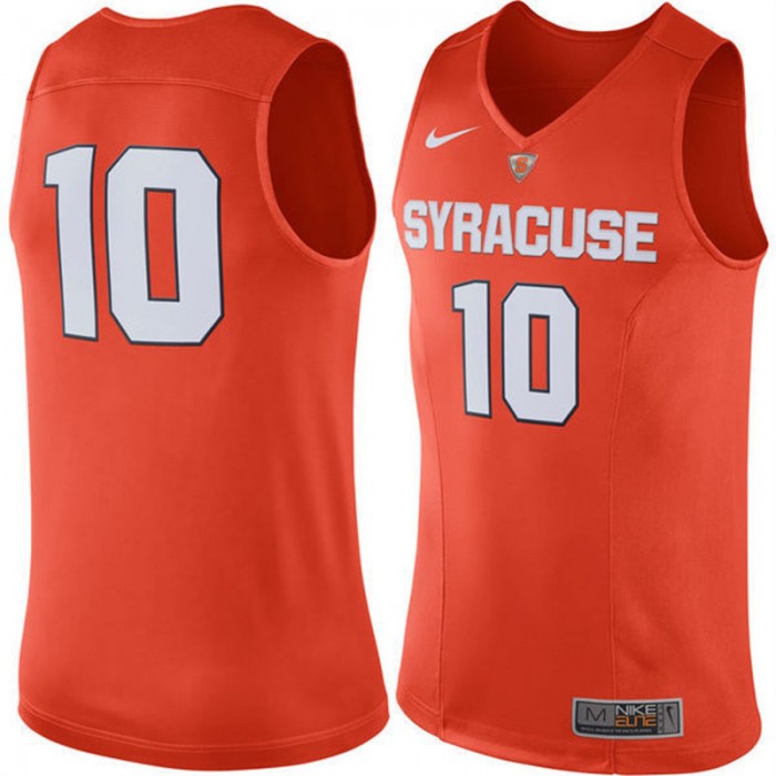 Male Syracuse Orange #10 Orange NCAA Basketball Premier Tank Top Jersey