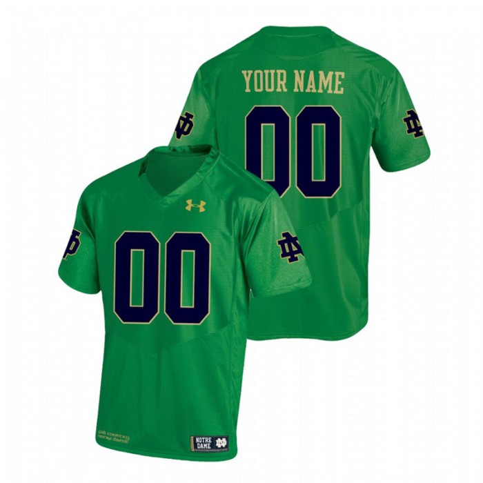 Custom For Men Notre Dame Fighting Irish Kelly Green Replica Football Jersey
