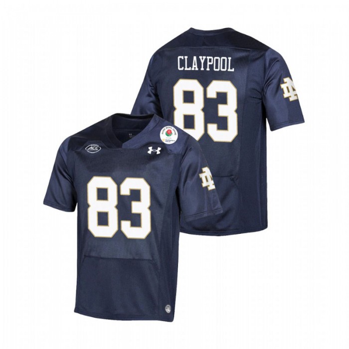 Notre Dame Fighting Irish Chase Claypool 2021 Rose Bowl College Football Jersey For Men Navy