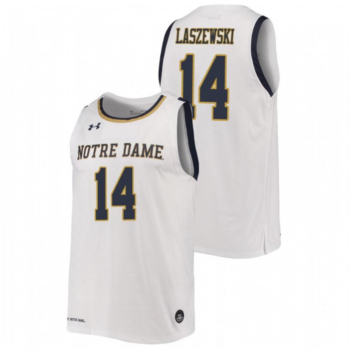 Notre Dame Fighting Irish Nate Laszewski Jersey College Basketball White Replica For Men