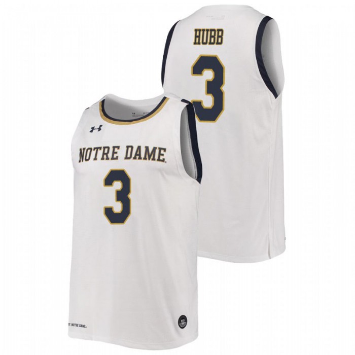 Notre Dame Fighting Irish Prentiss Hubb Jersey College Basketball White Replica For Men