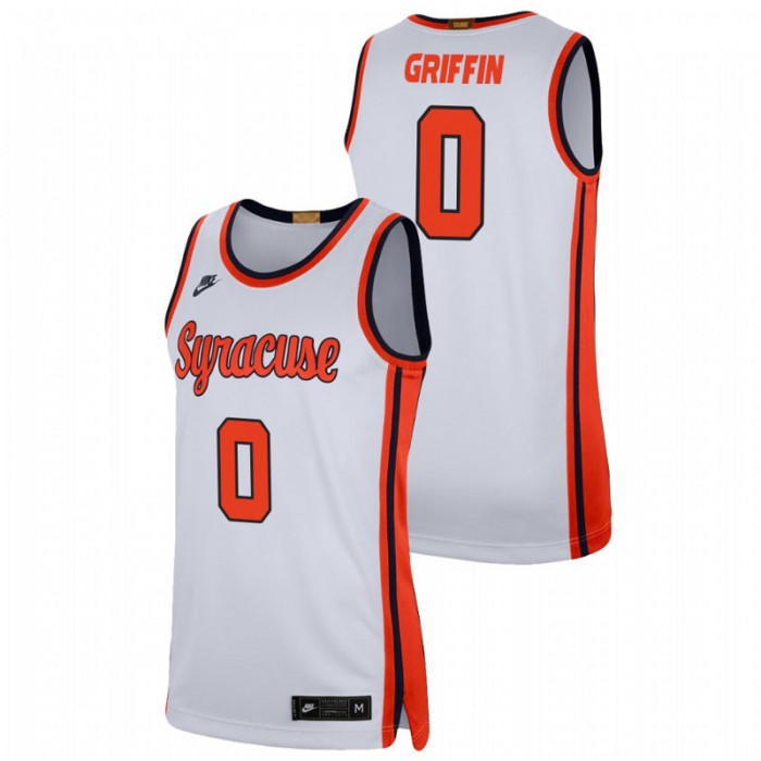 Syracuse Orange Alan Griffin College Basketball Swingman Player Jersey White For Men