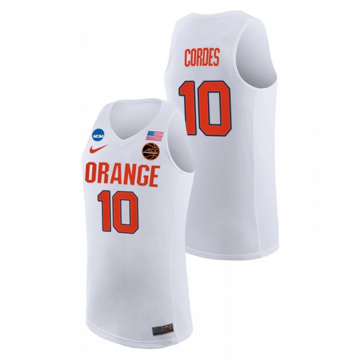 Syracuse Orange Arthur Cordes Replica College Basketball Jersey White For Men