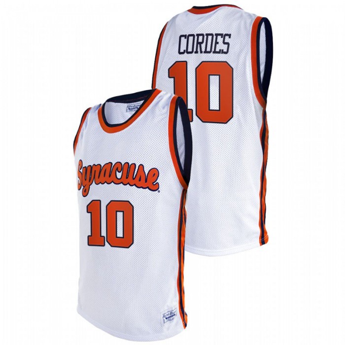 Syracuse Orange Arthur Cordes College Basketball Original Retro Jersey White For Men