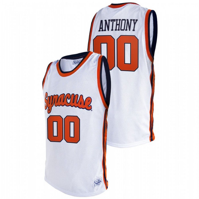 Syracuse Orange Carmelo Anthony College Basketball Original Retro Jersey White For Men