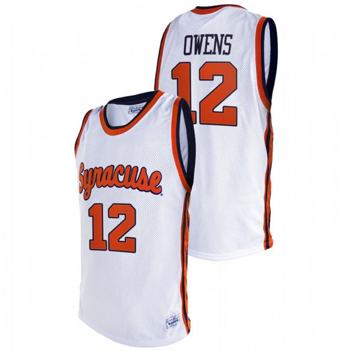 Syracuse Orange Chaz Owens College Basketball Original Retro Jersey White For Men