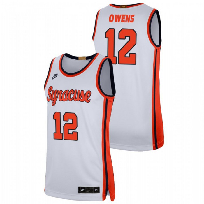 Syracuse Orange Chaz Owens College Basketball Swingman Player Jersey White For Men