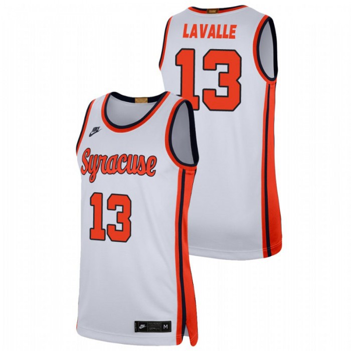 Syracuse Orange Chris LaValle Jersey College Baketball White Retro Limited For Men
