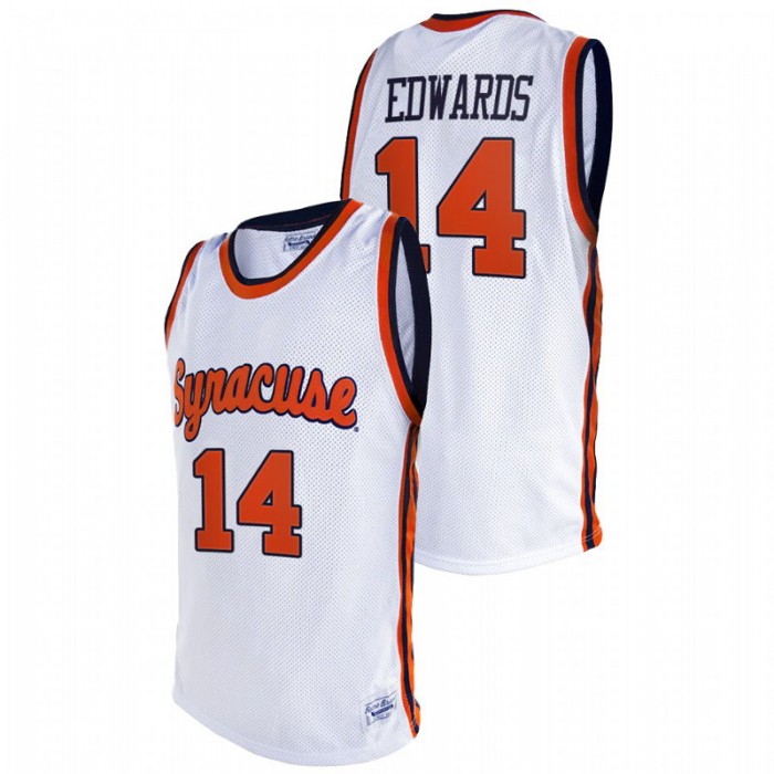 Syracuse Orange Jesse Edwards College Basketball Original Retro Jersey White For Men