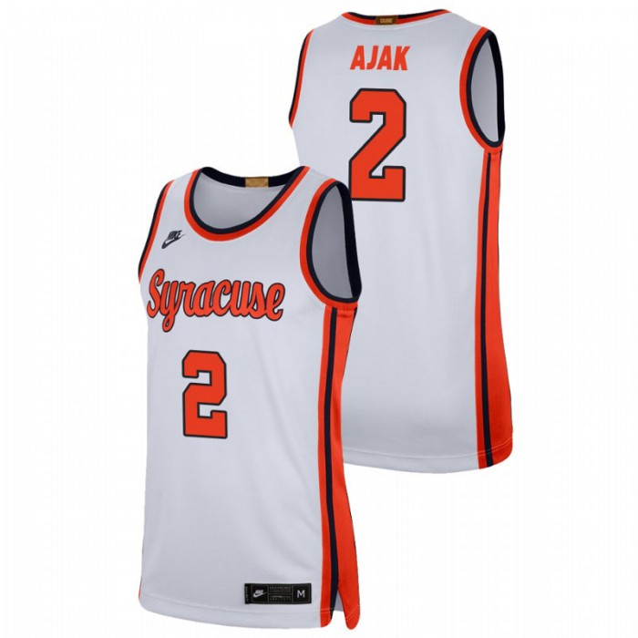 Syracuse Orange John Bol Ajak College Basketball Swingman Player Jersey White For Men
