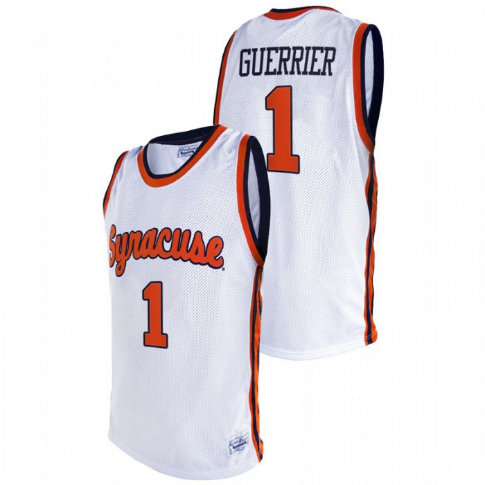 Syracuse Orange Quincy Guerrier College Basketball Original Retro Jersey White For Men