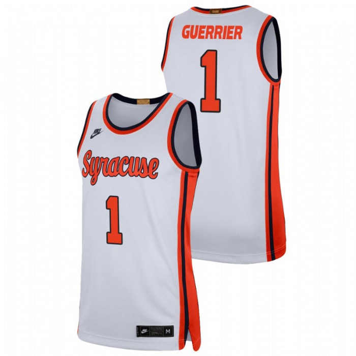Syracuse Orange Quincy Guerrier College Basketball Swingman Player Jersey White For Men