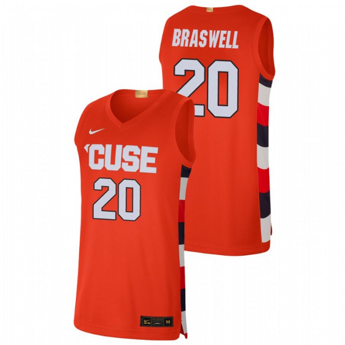 Syracuse Orange Robert Braswell Jersey College Baketball Orange Alumni Limited For Men
