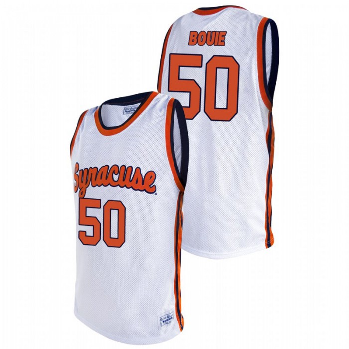 Syracuse Orange Roosevelt Bouie Jersey College Basketball White Alumni For Men