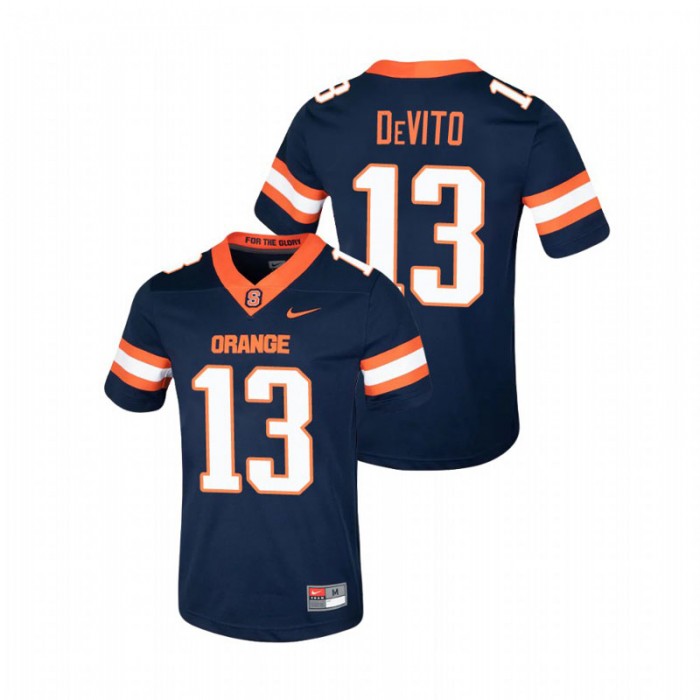 Tommy DeVito Syracuse Orange College Football Navy Game Jersey