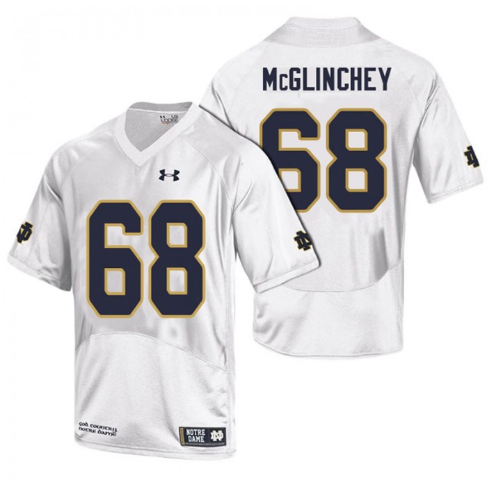 Men Notre Dame Fighting Irish #68 Mike McGlinchey White Six Of The Best Duo Tandems Jersey
