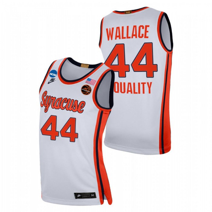 Syracuse Orange John Wallace 2021 March Madness Sweet 16 Equality Jersey White Men