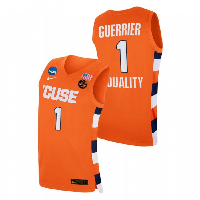 Syracuse Orange Quincy Guerrier 2021 March Madness Sweet 16 Equality Jersey Orange Men