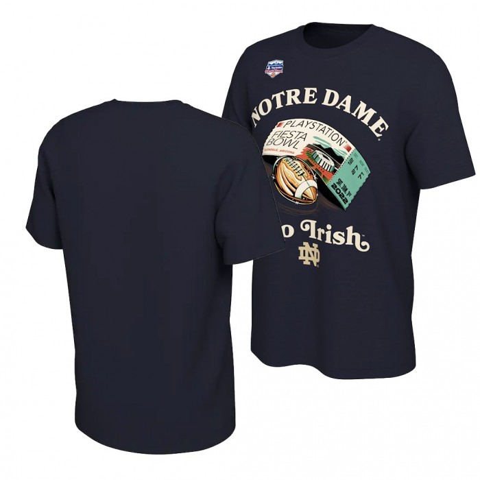 Notre Dame Fighting Irish Navy 2022 Fiesta Bowl Mantra T-Shirt Men