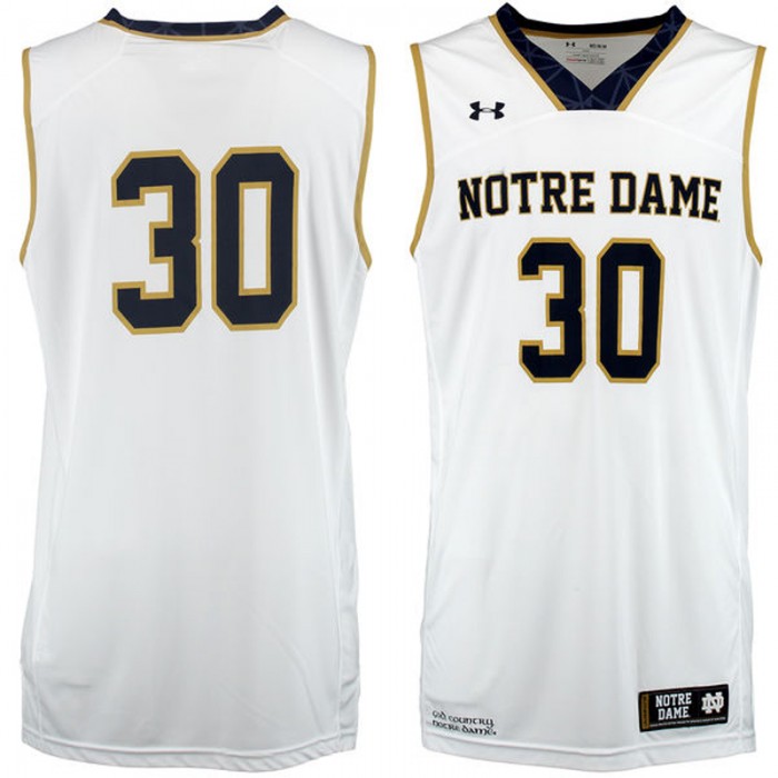 Notre Dame Fighting Irish #30 White Basketball For Men Jersey