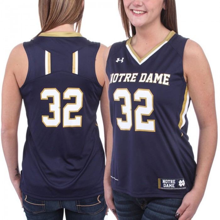Notre Dame Fighting Irish #32 Navy Basketball Women's Jersey