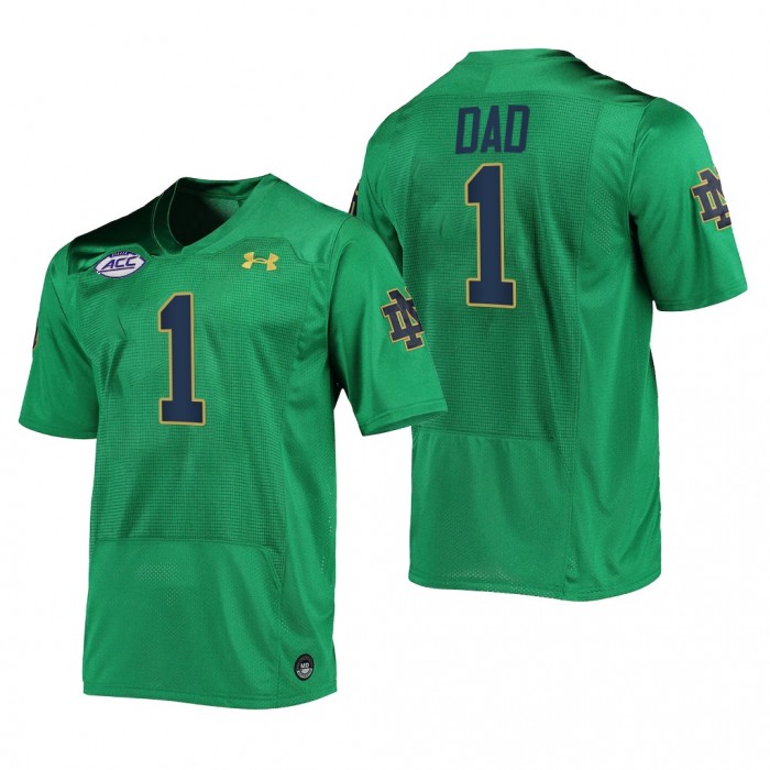 2022 Fathers Day Gift Notre Dame Fighting Irish Greatest Dad Jersey Green