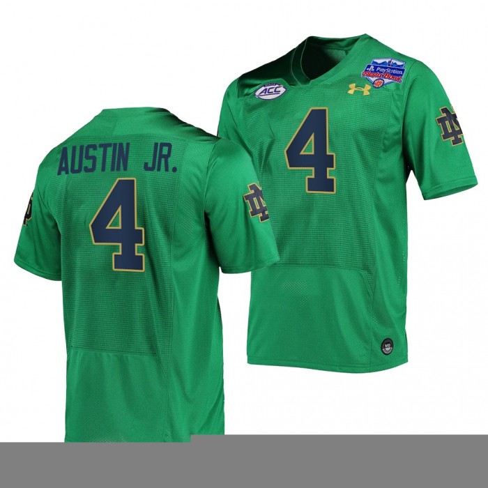 Kevin Austin Jr. Notre Dame Fighting Irish 2022 Fiesta Bowl Green Shamrock Series 4 Jersey Men